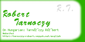 robert tarnoczy business card